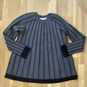 FRANCES HART Maternity Top Pullover Black Gray XS S